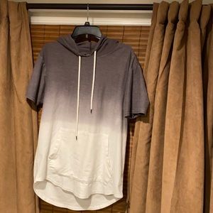 men’s shirt sleeve pullover with hood